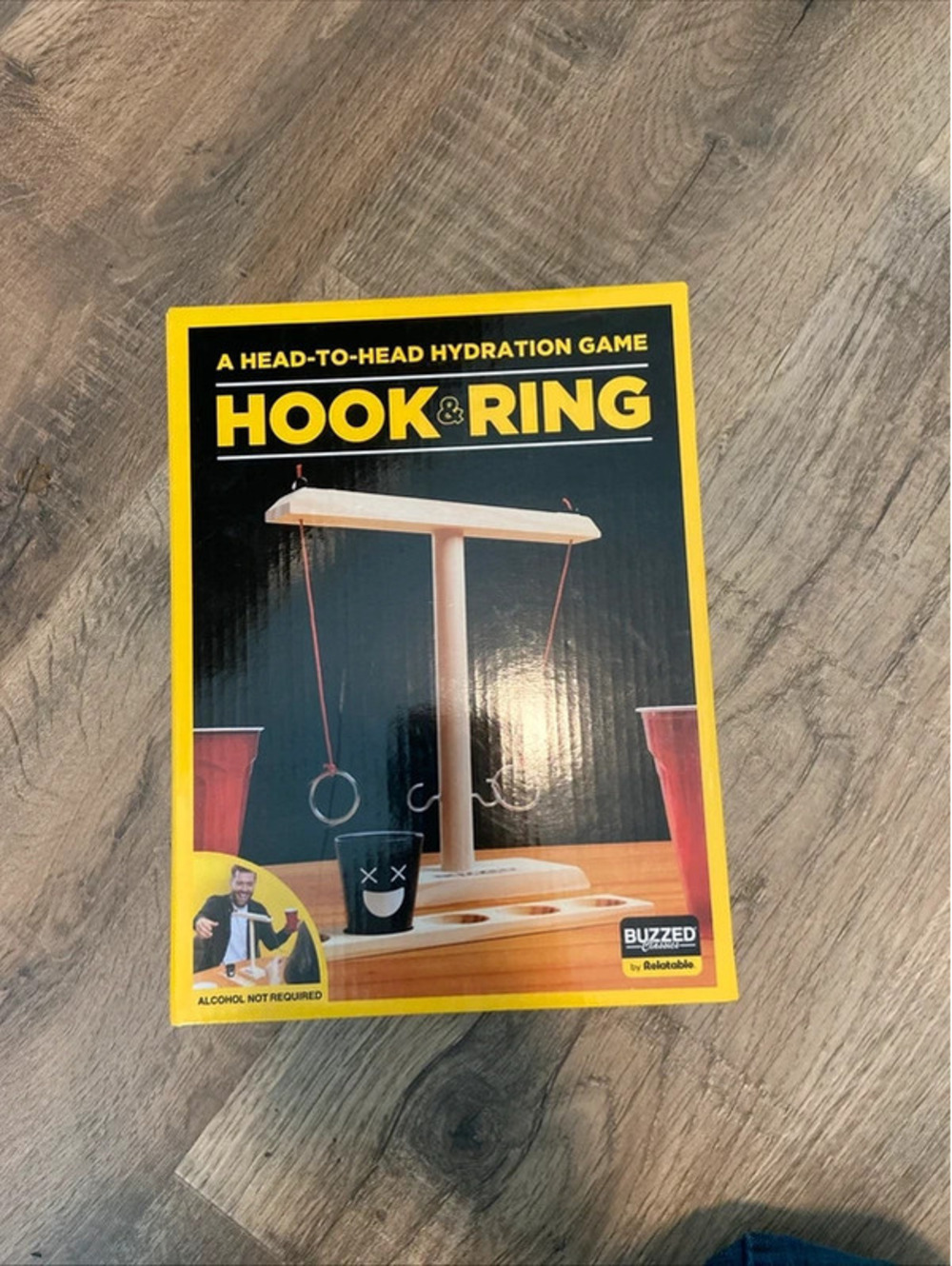 Hook and Ring Hydration Game New in Box Wood